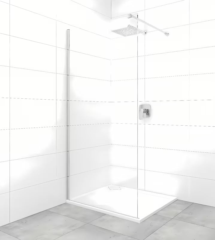 Tuš stena SAT Walk-In 70 cm s prozornim steklom in profili v sijajnem kromu
