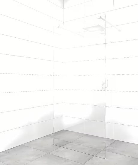 Tuš stena SAT Walk-in 70 cm s prozornim steklom in belimi profili