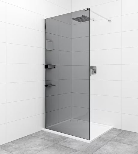 Tuš stena Walk-In SAT Walk-in 80 cm z dimljenim steklom in krom profilom