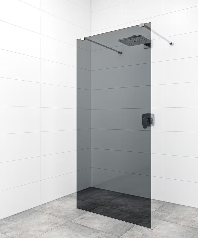 SAT Walk-in tuš stena Walk-In 80 cm v sijajni krom izvedbi z brezokvirnim steklom