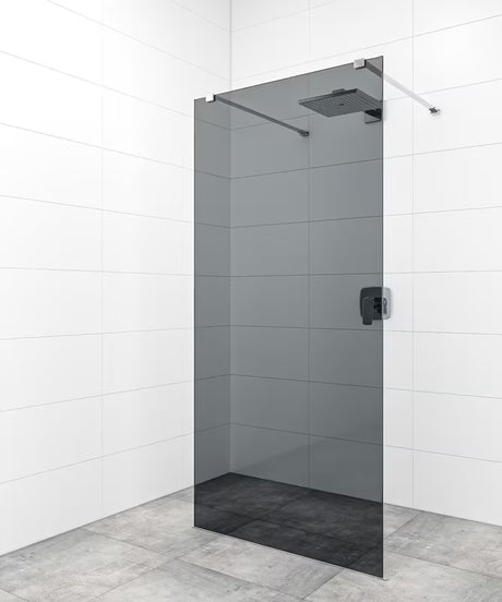 SAT Walk-in tuš stena Walk-In 80 cm v sijajni krom izvedbi z brezokvirnim steklom
