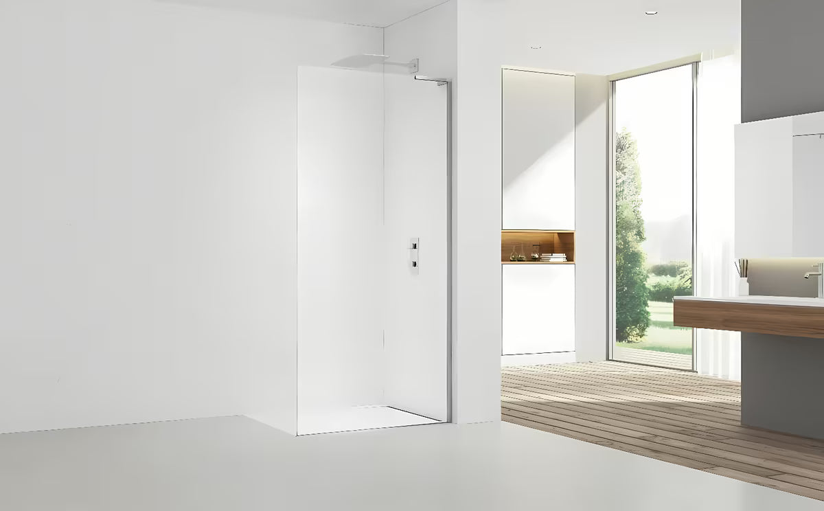 SAT Walk-in tuš stena Walk-In 80 cm v krom izvedbi s prozornim varnostnim steklom in premazom EasyClean.