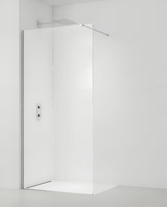 SAT Walk-in tuš stena Walk-In 90 cm v krom izvedbi s prozornim varnostnim steklom