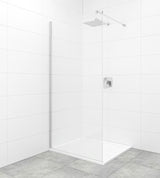 SAT Walk-in tuš stena Walk-In 90 cm v krom izvedbi s prozornim varnostnim steklom