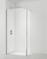 SAT Walk-in tuš stena Walk-In 90 cm s prozornim steklom in profili v sijajnem kromu.