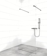 Pritrdilna roka SAT Walk-In s PVD površino v barvi gun-metal pro walk-in za tuš steno.