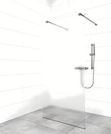 Pritrdilna roka SAT Walk-In s PVD površino v barvi gun-metal pro walk-in za tuš steno.