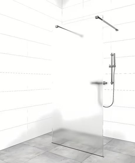 Pritrdilna roka SAT Walk-In s PVD površino v barvi gun-metal pro walk-in za tuš steno.