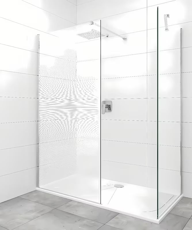 Aluminijasta pritrdilna roka SAT Walk-in s sklepi na obeh koncih pro stabilizacijo walk-in stekla.