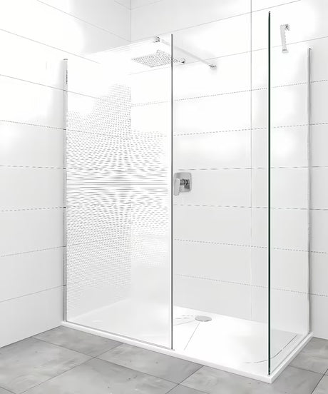 Aluminijasta pritrdilna roka SAT Walk-in s sklepi na obeh koncih pro stabilizacijo walk-in stekla.