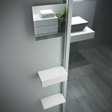 Kromirani profilni nosač SAT Walk-in pro za tuš paravan s donjom brtvenom letvicom i montažnim paketom.