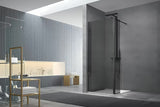 SAT Walk-in tuš stena Walk-In 100 cm u crnoj boji sa zatamnjenim neprozirnim staklom.