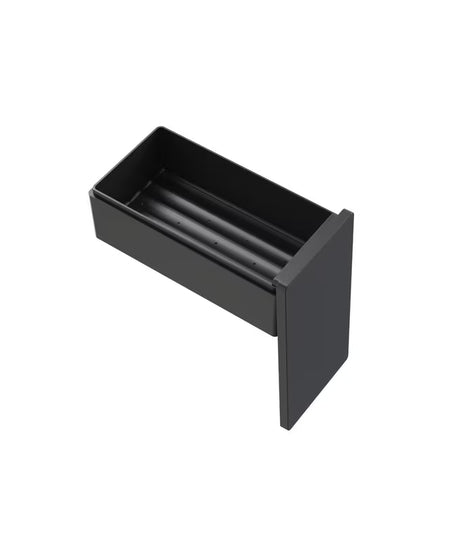 SAT Walk-in tuš stena Walk-In 90 cm u crnoj boji s neprozirnim staklom sa zadimljenim efektom.