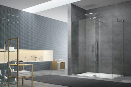SAT Walk-in tuš stena Walk-In 100x90 cm u sjajnom kromu s prozirnim staklom bez dekora