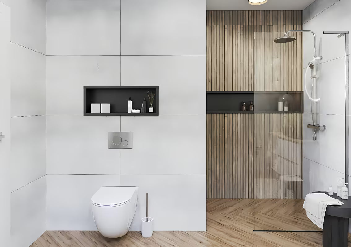 Walk-in tuš stijena SAT Walk-in 100 cm u krom izvedbi s prozirnim sigurnosnim staklom i premazom Easy clean.