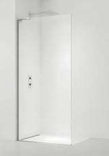 SAT Walk-in tuš stena Walk-In 110 cm u krom izvedbi s prozirnim staklom i bezokvirnom izvedbom.