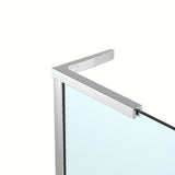 SAT Walk-in tuš stena Walk-In 110 cm u krom izvedbi s prozirnim staklom i bezokvirnom izvedbom.