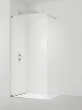Tuš stijena SAT Walk-in 60x200 cm u sjajnom kromu s prozirnim staklom i površinskom obradom EasyClean.