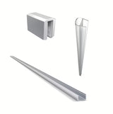 Tuš stijena SAT Walk-in 60x200 cm u sjajnom kromu s prozirnim staklom i površinskom obradom EasyClean.