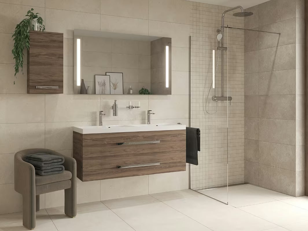 SAT Walk-in tuš stena Walk-In 120 cm s prozirnim staklom i kromiranim profilom