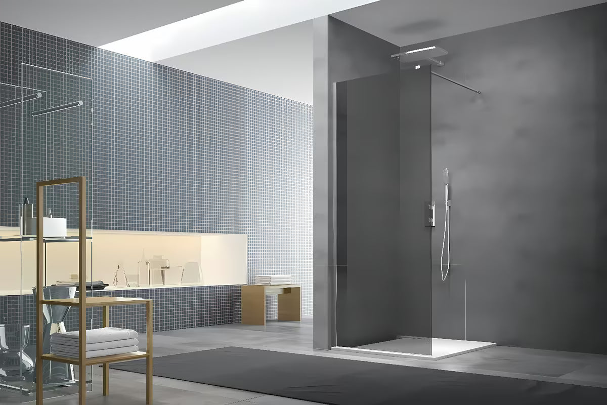 SAT Walk-in tuš stena Walk-In 80 cm sa zatamnjenim neprozirnim staklom i profilima u sjajnom kromu