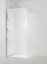 Walk-in tuš stijena SAT Walk-in 90 cm s prozirnim sigurnosnim staklom i kromiranim profilom