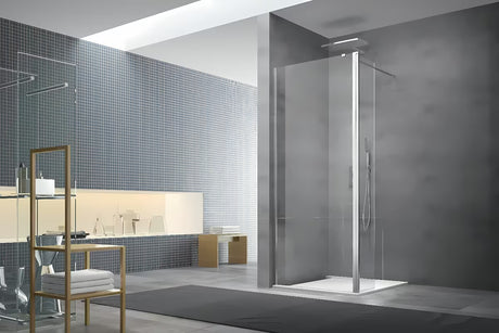 SAT Walk-in tuš stena Walk-In 90 cm s prozirnim staklom i profilima u sjajnom kromu.