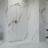 SAT Walk-in tuš stena Walk-In 100 cm od prozirnog stakla sa zlatnom stabilizacijskom šipkom