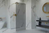 Walk-in tuš stijena SAT Walk-in 120 cm s prozirnim staklom i sjajnim zlatnim nosačima