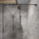 SAT Walk-in tuš stena Walk-In 100 cm s prozirnim staklom i PVD Gun metal profilima