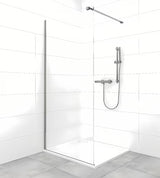 Walk-in tuš stijena SAT Walk-in 110 cm s prozirnim staklom i profilima u izvedbi PVD Gun metal.