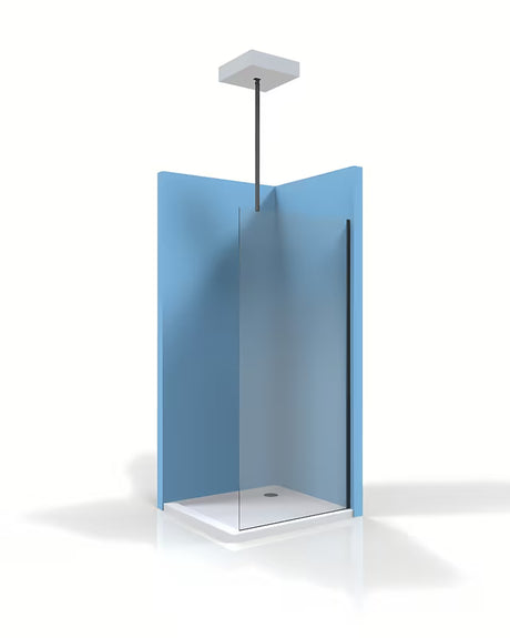 Crna stabilizacijska šipka SAT Walk-in sa zglobovima na oba kraja pro za stabilizaciju walk-in stakla.