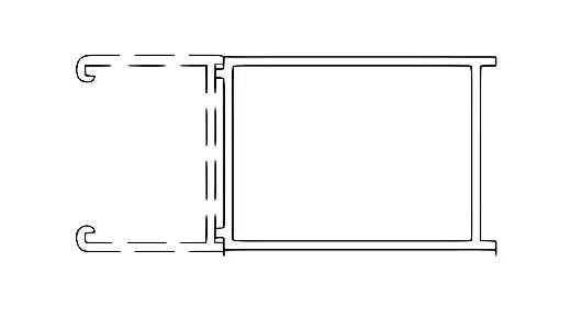 Podaljševalni profil SAT Walk-In Xmotion u crnoj boji pro za proširenje i poravnanje građevinskog otvora