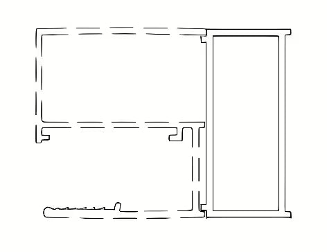 Kromirani podaljševalni profil SAT Walk-In Xmotion pro paravana SATBWIXM i SIKOWIXM