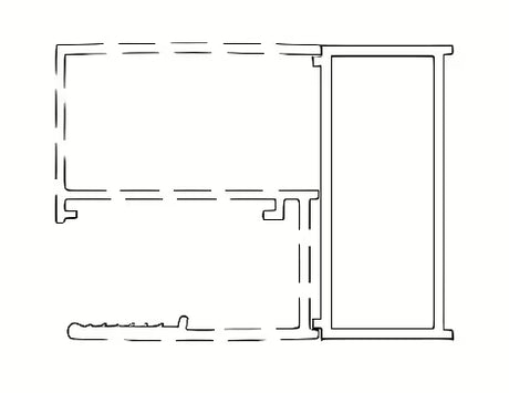Kromirani podaljševalni profil SAT Walk-In Xmotion pro paravana SATBWIXM i SIKOWIXM