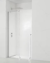 Tuš vrata za nišo SAT Xmotion 110 cm v sijajnem kromu s prozornim steklom brez okvirja