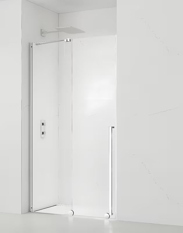 Tuš vrata za nišo SAT Xmotion 110 cm v sijajnem kromu s prozornim steklom brez okvirja