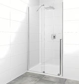 Tuš vrata za nišo SAT Xmotion 110 cm v sijajnem kromu s prozornim steklom brez okvirja
