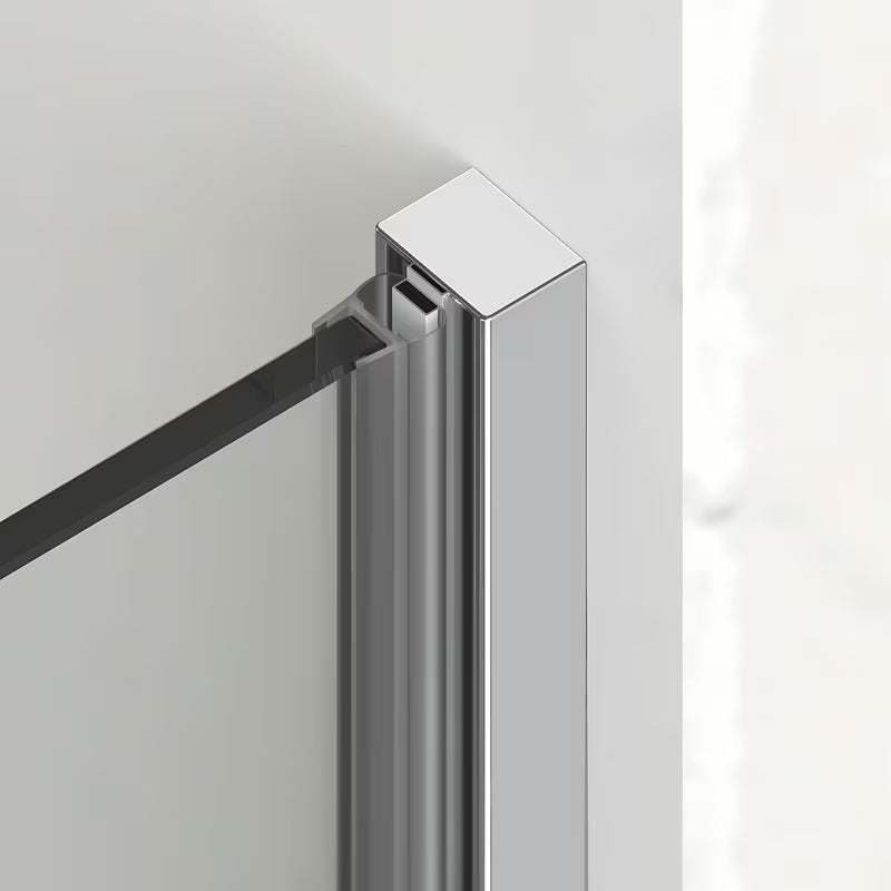 Tuš vrata za nišo SAT Xmotion 110 cm v sijajnem kromu s prozornim steklom brez okvirja