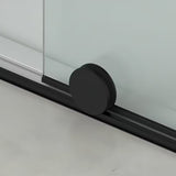 Drsno tuš vrata SAT Xmotion 110 cm v črni barvi s prozornim steklom v brezokvirni izvedbi.