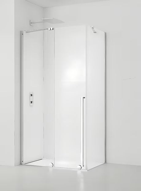 Tuš kabina SAT Xmotion 110x90 cm s prozornim steklom, brezokvirno izvedbo in krom profili