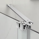 Tuš stena walk-in SAT Xmotion 120 cm v krom izvedbi s prozornim steklom in drsnim sistemom