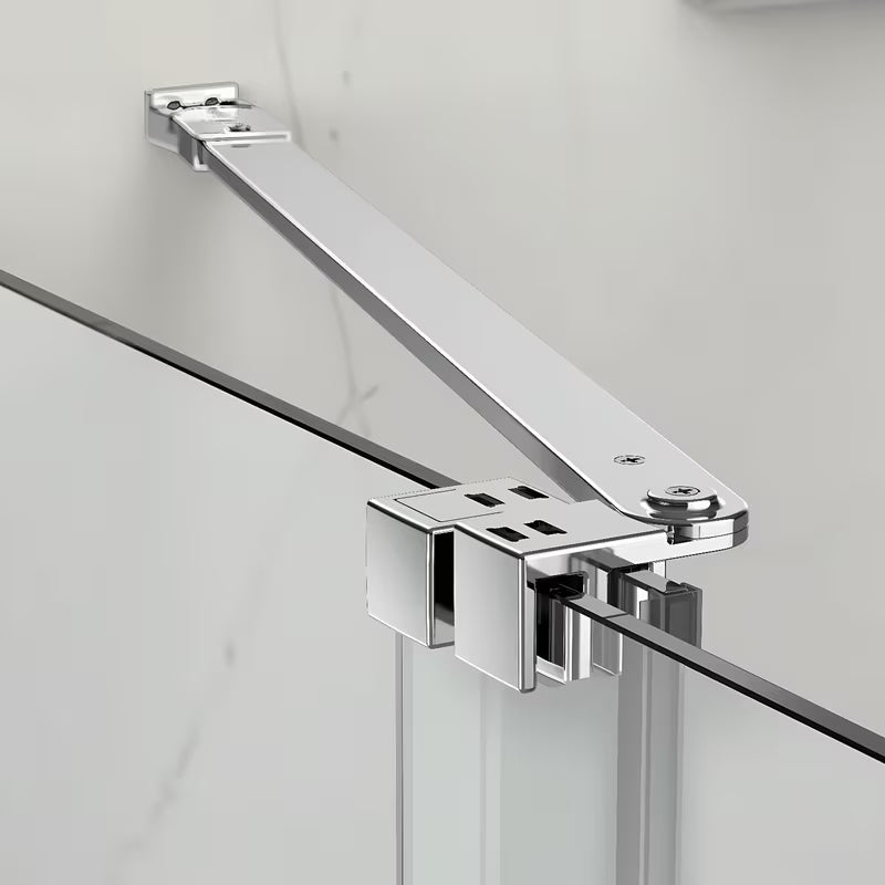 Tuš stena walk-in SAT Xmotion 120 cm v krom izvedbi s prozornim steklom in drsnim sistemom