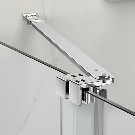 Tuš stena walk-in SAT Xmotion 120 cm v krom izvedbi s prozornim steklom in drsnim sistemom