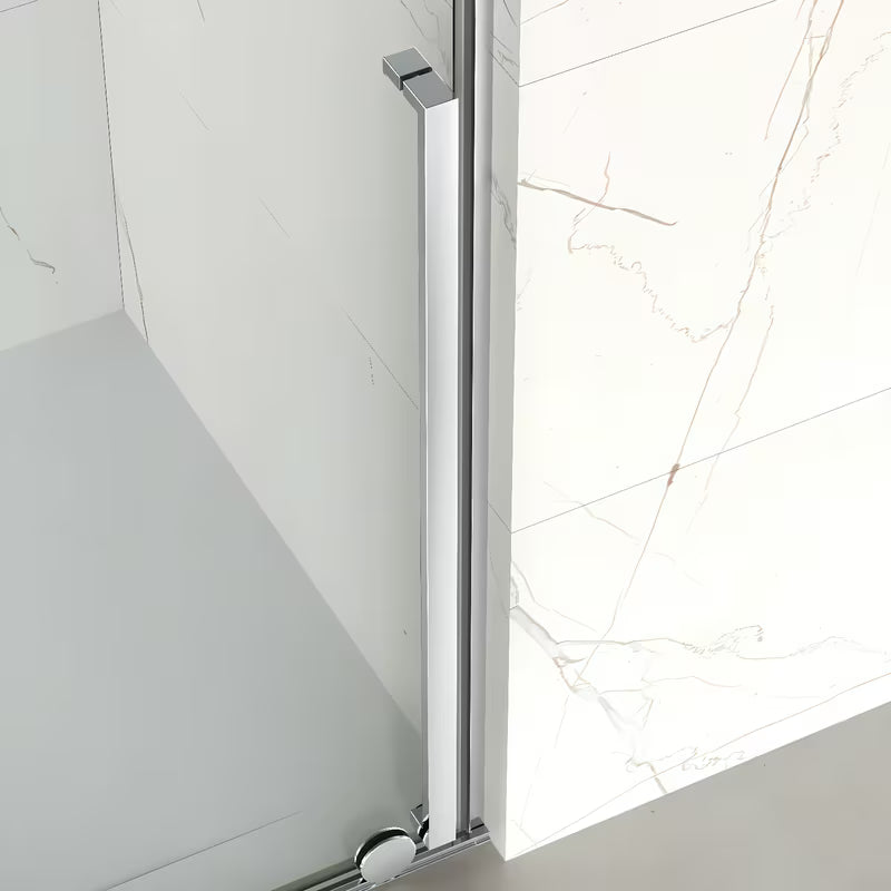 Tuš vrata SAT Xmotion 120 cm za nišo v sijajnem kromu s prozornim steklom in drsnim odpiranjem.