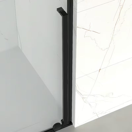 Tuš vrata SAT Xmotion 120 cm v črni izvedbi s prozornim steklom in drsnim odpiranjem