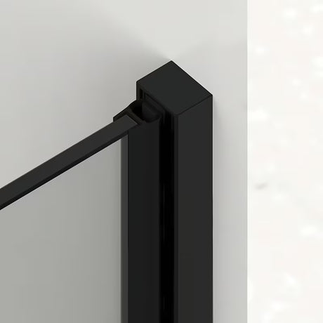 Tuš vrata SAT Xmotion 120 cm v črni izvedbi s prozornim steklom in drsnim odpiranjem