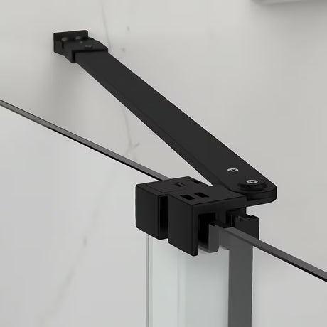Pravokotna tuš kabina SAT Xmotion 120x80 cm v črni izvedbi s prozornim steklom in drsno steno
