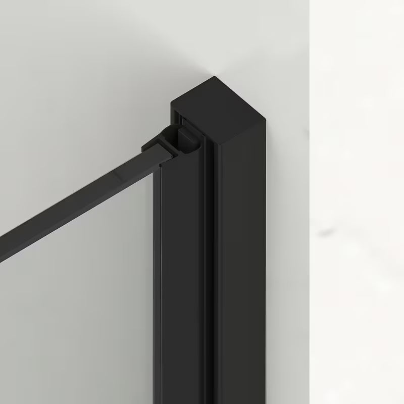 Tuš vrata SAT Xmotion Walk-In 140 cm v beli barvi s prozornim steklom in drsnim odpiranjem