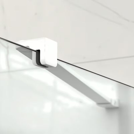 SAT Xmotion pravokotna tuš kabina 140 x 80 cm v beli barvi s prozornim steklom in drsnim sistemom